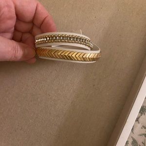 Stella & Dot Leather Wrap Bracelet